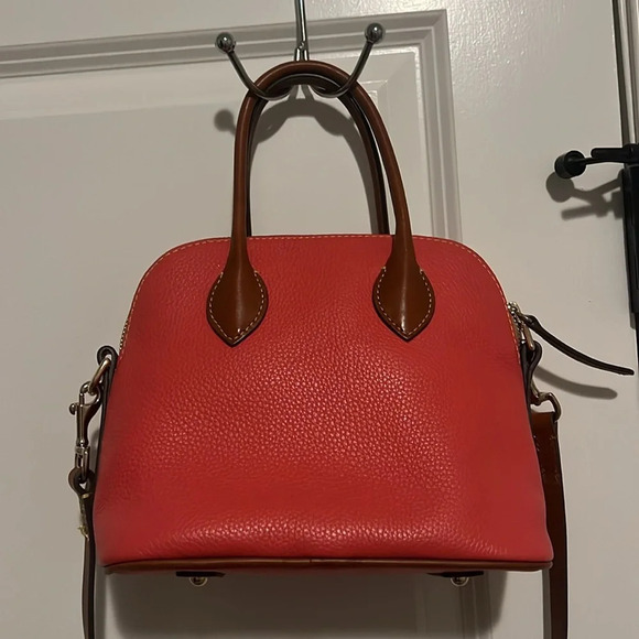 Dooney & Bourke Coral Pebble Grain Domed Satchel Purse Crossbody NWOT - Picture 4 of 15